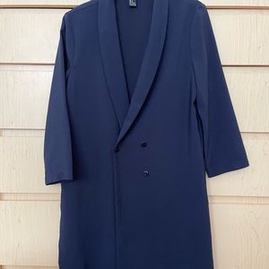 Navy Blue Blazer Cardigan